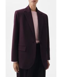 Mango - Selection Straight Fit One-Button Suit Blazer - Lyst