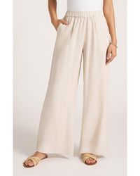 Matty M - Seraphine Wide Leg Linen Blend Pants - Lyst