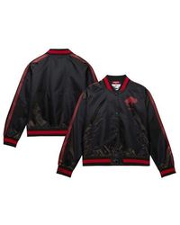 Mitchell & Ness - Buffalo Bills Raglan Satin Full-Snap Jacket - Lyst