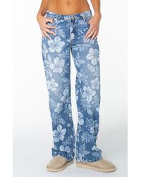 Roxy - Haven Flora Straight Leg Jeans - Lyst