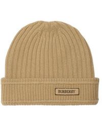 Burberry - Logo Wool Beanie - Lyst