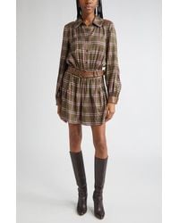 Ramy Brook - Jim Belted Metallic Long Sleeve Dress - Lyst