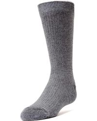 Memoi - Diamond Textured Crew Socks - Lyst