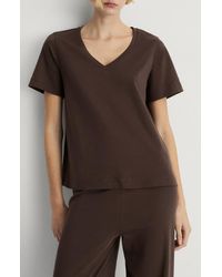 Mango - V-Neck Cotton Pajama Top - Lyst