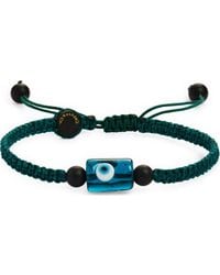 Caputo & Co. - Murano Glass Evil Eye Macramé Adjustable Bracelet - Lyst