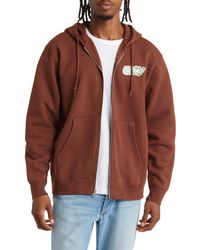 Obey - City Watch Dog Graphic Zip Hoodie - Lyst
