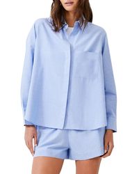 French Connection - Popover Chambray Button-up Shirt - Lyst
