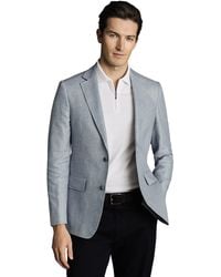 Charles Tyrwhitt - Linen Cotton Slim Fit Jacket - Lyst