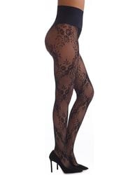 Commando - Floral Net Tights - Lyst