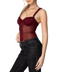 Edikted - Mercy Sheer Mesh Bra Top - Lyst