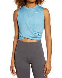 nike crop twist tank