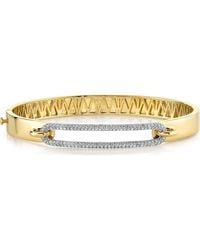 Michael M - Luxe Link Pave Bangle Bracelet - Lyst