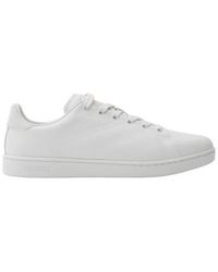 Burberry - Embossed Check Leather Set Sneakers - Lyst