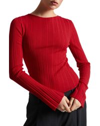 & Other Stories - & Bell Sleeve Wool Rib Sweater - Lyst
