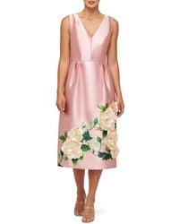 Kay Unger - Briella Sleeveless Mikado Midi Dress - Lyst