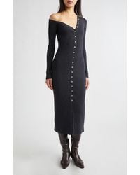 STAUD - Craftsman Rib One-Shoulder Sweater Dress - Lyst