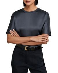 Reiss - Lena Dolman Sleeve Silk Top - Lyst