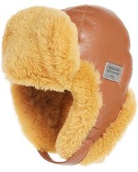 Acne Studios - Belmet Leather & Genuine Shearling Hat - Lyst