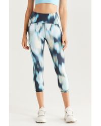 Zella - Studio Luxe Print High Waist Pocket Crop Leggings - Lyst