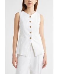 Open Edit - Linen Blend Vest - Lyst