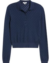 Mavi - Pointelle Polo Sweater - Lyst
