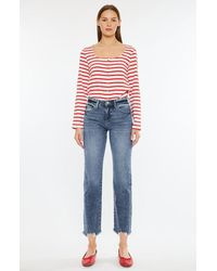 Kancan - Kathrine Essentials High Rise Slim Straight Leg Jeans - Lyst