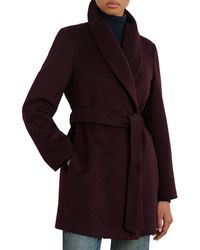 Ralph Lauren - Wool Blend Wrap Coat - Lyst