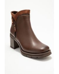 Prologue Shoes - Parly Zip-Block Heel Boot - Lyst