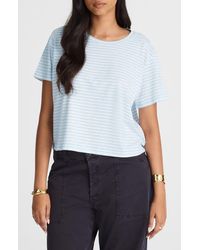 Madewell - Stripe Boxy Crop Slub T-Shirt - Lyst