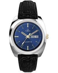 Timex - Q Timex 1978 Day/Date Leather Strap Watch, 37.5Mm - Lyst