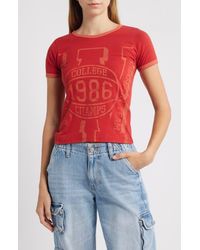 GOLDEN HOUR - Champs Cotton Graphic T-Shirt - Lyst