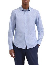 Bugatchi - James Ooohcotton Check Print Button-Up Shirt - Lyst