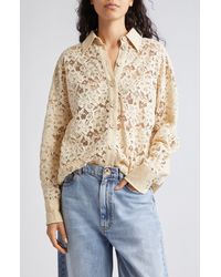 Zimmermann - Natura Floral Lace Button-up Shirt - Lyst