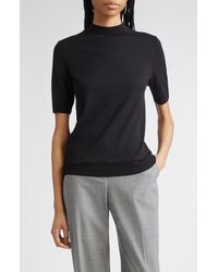 Lafayette 148 New York - Mock Neck Short Sleeve Sweater - Lyst