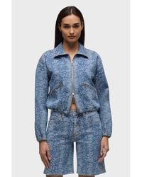 Hudson Jeans - Cropped Zip Up Jacket - Lyst