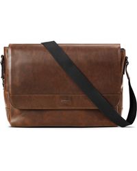 shinola navigator leather messenger bag