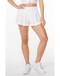 Roxy - Sea Siren Open Stitch Cotton Shorts - Lyst