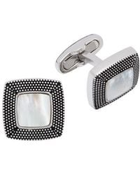 Link Up - Granulated Soft Square Gemstone Inlay Cufflinks - Lyst