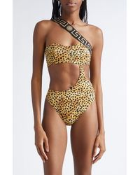 Versace - Cheetah One-Piece Swimsuit - Lyst