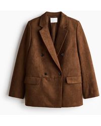 H&M - Double-Breasted Blazer - Lyst