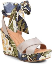 born aakash platform wedge sandal