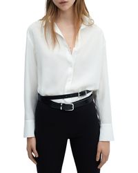 Mango - Long Sleeve Button-up Shirt - Lyst