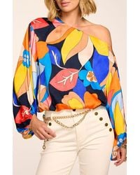 Ramy Brook - Hibiscus Marley Print One-Shoulder Top - Lyst