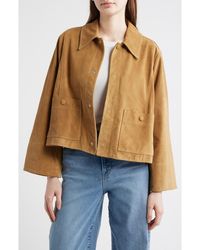 FRAME - The Mini Suede Swing Jacket - Lyst
