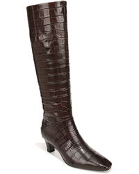 Sarto - Andria Croc Embossed Knee High Boot - Lyst