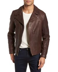 Schott Nyc - Leather Moto Jacket - Lyst