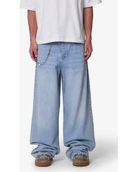 MNML - Baggy Washed Rave Denim Jeans - Lyst