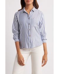 Beach Lunch Lounge - Candace Stripe Button-Up Shirt - Lyst