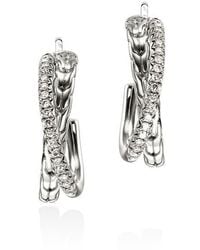 John Hardy - Jh Essentials Crossover Earrings, 20.5Mm - Lyst