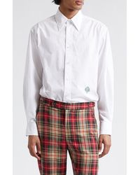 Bode - Monogrammed Cotton Poplin Button-Up Shirt - Lyst